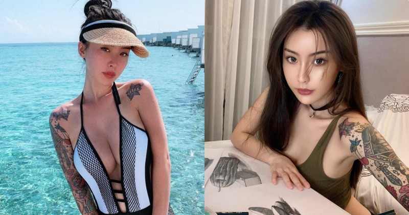 【捕鱼王】美艷DJ「Queena昆娜」畫素描小蠻腰外露，胸前的深溝也辣到翻了！