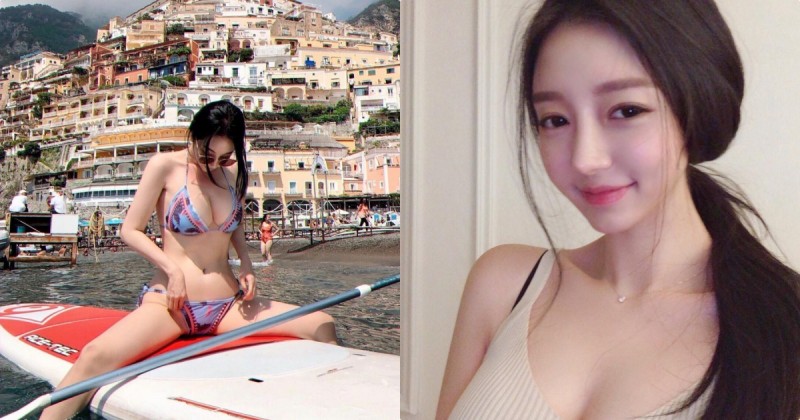 【捕鱼王】爆乳比基尼妹「雙腳開開做獨木舟」，邪惡的坐姿超引人遐想…