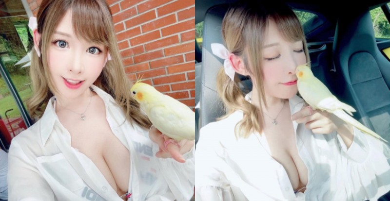 【捕鱼王】萌寵系女友「Lenna 芷玄」公開場合爆乳玩鳥鳥真的好吸睛！