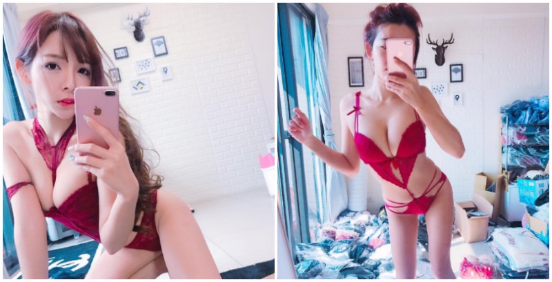 【捕鱼王】自己的看板娘自己做！「爆乳老闆娘」用火辣肉體展示內衣商品，讓人看到手滑下訂！
