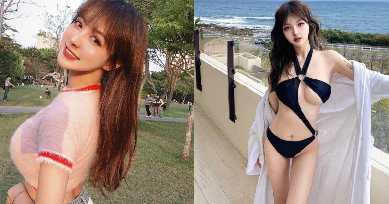 【捕鱼王】巨乳正妹美甲師「UU」，墾丁度假辣穿「爆乳泳裝」，露出大UU弧度好犯規！