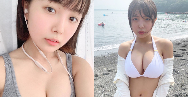 【捕鱼王】你跟我說這高中生？「清純JK」發育過剩　海邊戲水大爆乳！