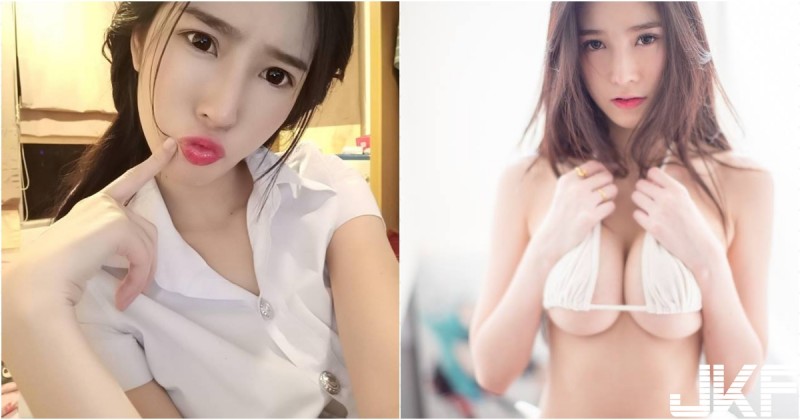 【捕鱼王】「清純學生妹」衣服超敢穿！「兩片布遮奶」白嫩肉球整個露出！
