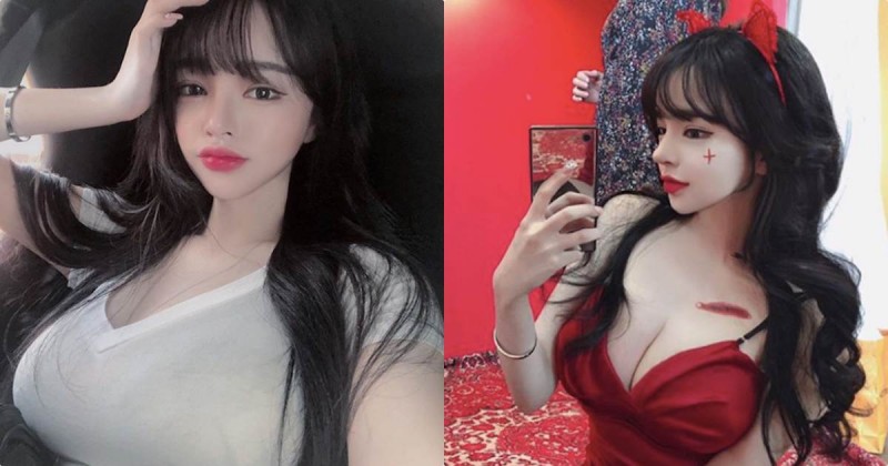 【捕鱼王】捕獲萬聖裝超辣紅衣魔女「손민경」，渾圓上圍快炸裂，好讓人著迷啊！