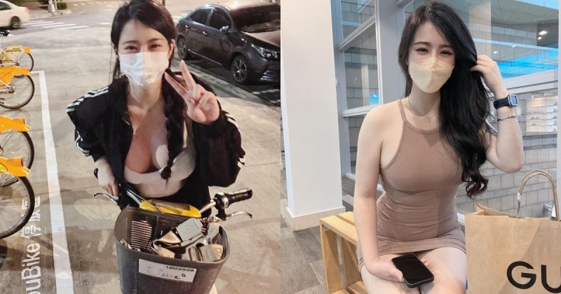 【捕鱼王】膚白貌美「長髮正妹」深夜騎Ubike！迷人電眼＋深邃溝溝讓人好想一起兜風！
