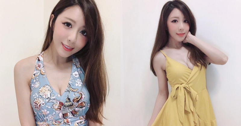 【捕鱼王】甜美女神「Queenie 步步」試穿新衣太迷人，「酥胸微露」好有畫面感！
